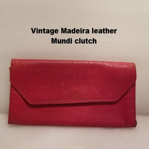 Vintage Madeira leather Mundi clutch soft - Picture 1 of 12